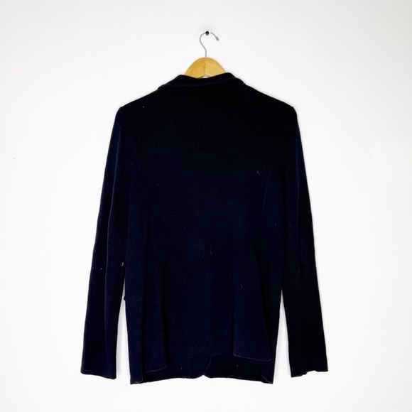 Lauren Ralph Lauren Petite Navy Crest Cardigan Sweater Size Petite Medium PM - Picture 3 of 10